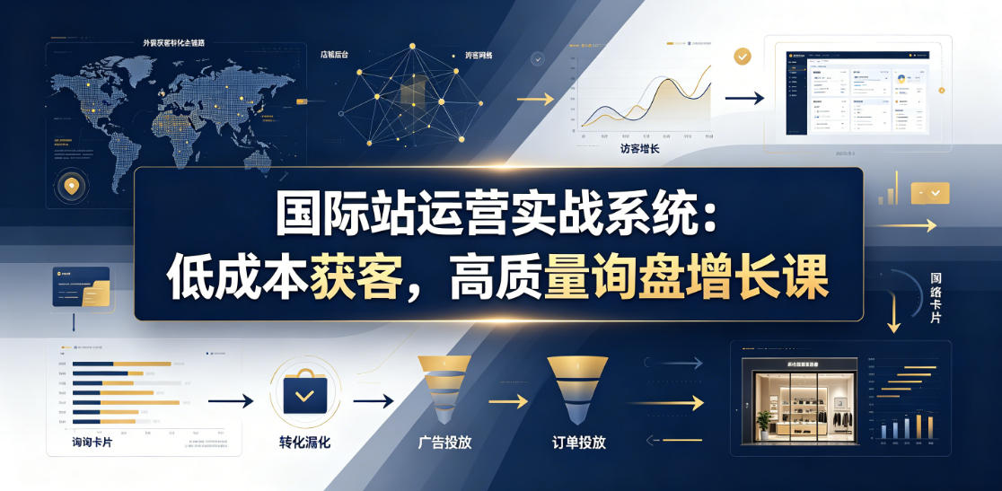 国际站运营实战系统：低成本获客，高质量询盘增长课(更新26年)-禾谷轻创网