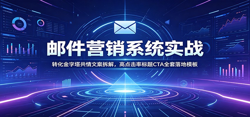 邮件营销系统实战：转化金字塔共情文案拆解，高点击率标题CTA全套落地模板-禾谷轻创网