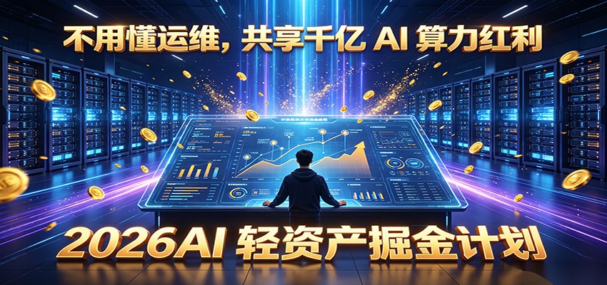 不用懂运维，共享千亿 AI 算力红利，2026AI 轻资产掘金计划-禾谷轻创网