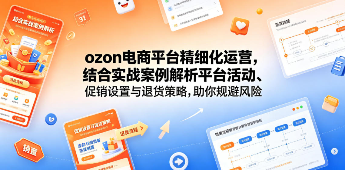 ozon电商平台精细化运营，结合实战案例解析平台活动、促销设置与退货策略，助你规避风险、提升销量-禾谷轻创网