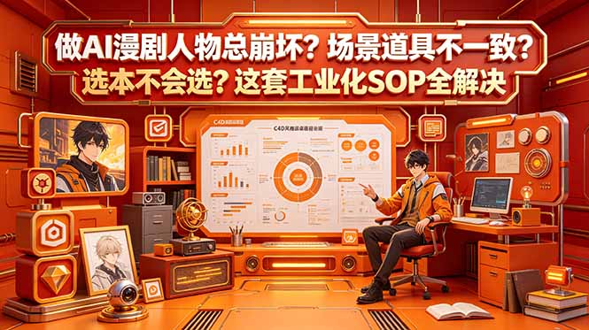 做AI漫剧人物总崩坏？场景道具不一致？选本不会选？这套工业化SOP全解决 (更新-禾谷轻创网