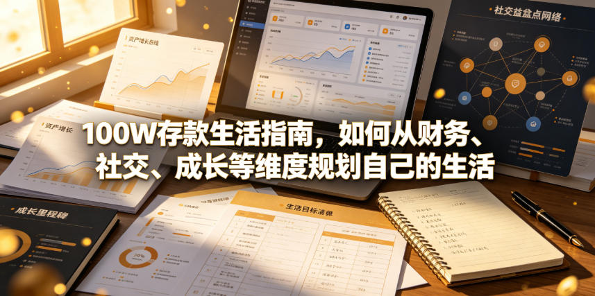 付费文章：100W存款生活指南，如何从财务、社交、成长等维度规划自己的生活-禾谷轻创网