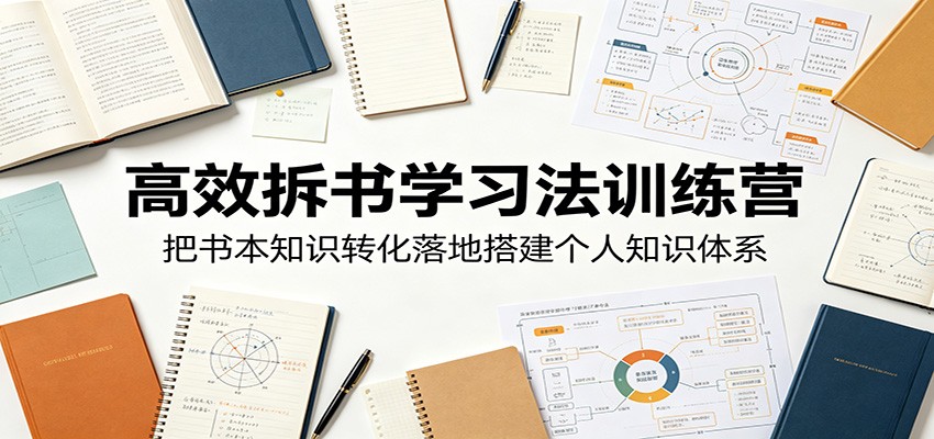 高效拆书学习法训练营，把书本知识转化落地搭建个人知识体系-禾谷轻创网