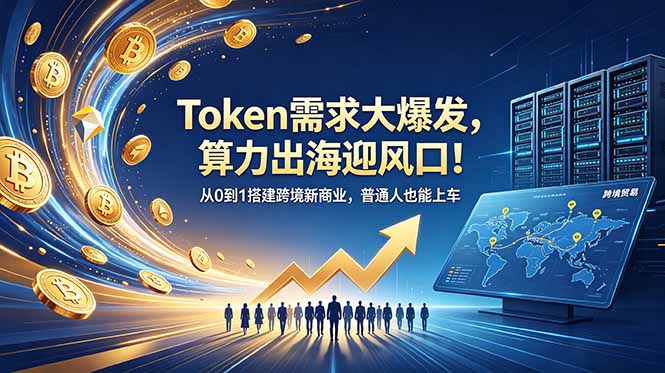 Token需求大爆发，算力出海迎风口！从0到1搭建跨境新商业，普通人也能上车-禾谷轻创网