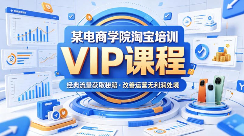 某电商学院淘宝培训VIP课程，各种经典有用的流量获取秘籍，改善运营产品没利润的处境(2026年6月)-禾谷轻创网
