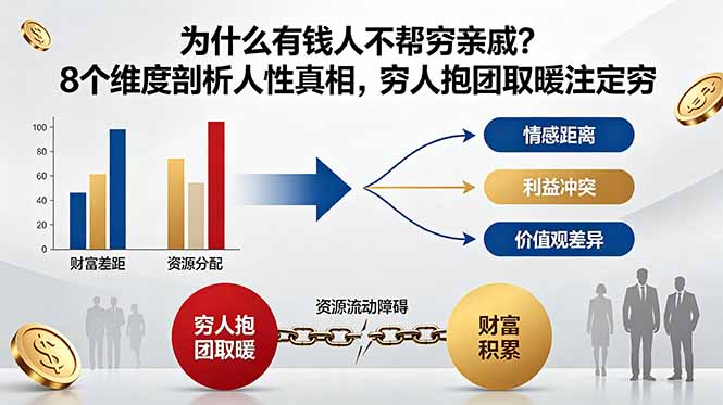 付费文章：为什么有钱人不帮穷亲戚？8个维度剖析人性真相，穷人抱团取暖注定穷-禾谷轻创网