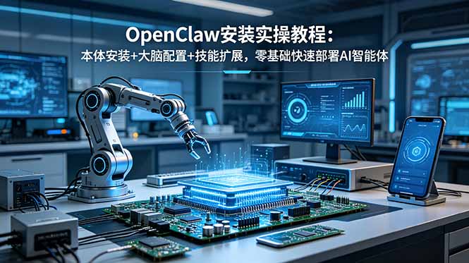 OpenClaw安装实操教程：本体安装+大脑配置+技能扩展，零基础快速部署AI智能体-禾谷轻创网
