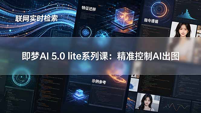 即梦AI 5.0 lite实战课：联网实时检索+特征迁移+指令遵循+示例参考，精准控制AI出图-禾谷轻创网