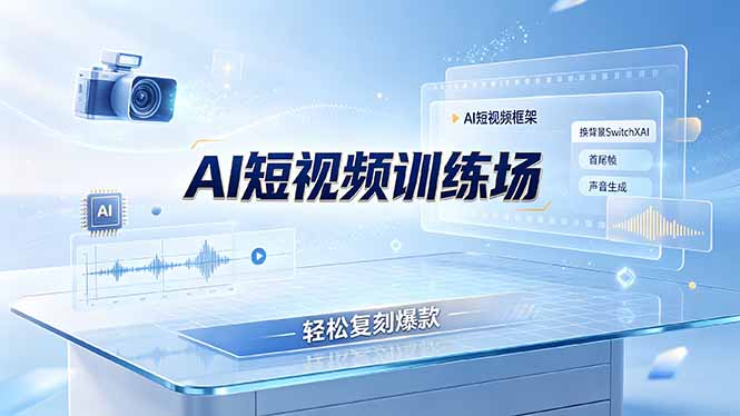 老陈AI短视频训练场：AI短视频框架+换背景SwitchXAI+首尾帧+声音生成，轻松复刻爆款-禾谷轻创网