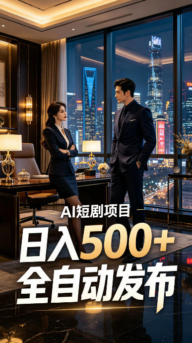 快手AI短剧自动发布，矩阵批量运营变现，轻资产副业项目，日入500+【揭秘】-禾谷轻创网