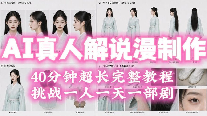 2026年AI真人解说漫剧自动批量化制作教程，40分钟超长完整，自动批量化制作，挑战一人一天一部剧！-禾谷轻创网