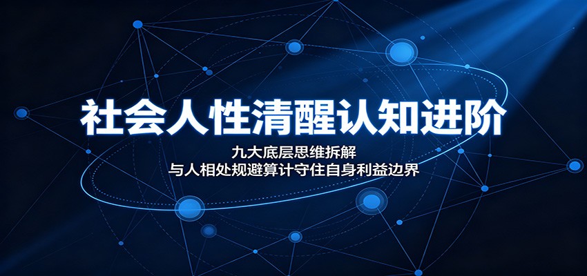 社会人性清醒认知进阶：九大底层思维拆解，与人相处规避算计守住自身利益边界-禾谷轻创网