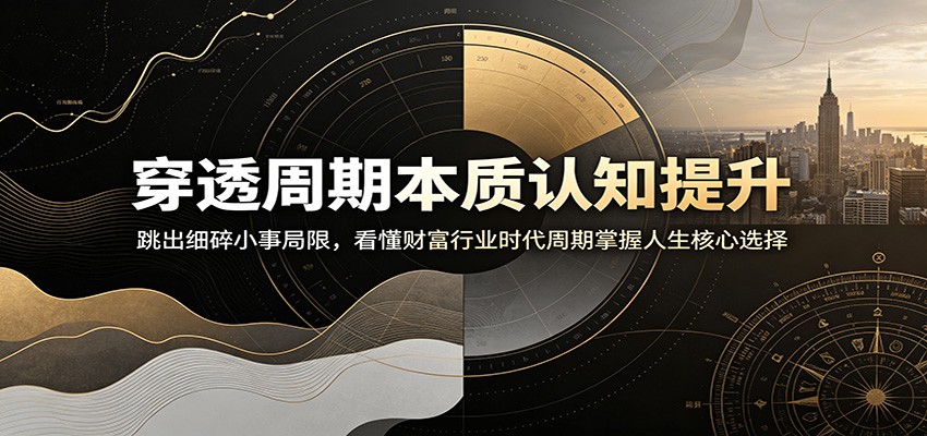 穿透周期本质认知提升：跳出细碎小事局限，看懂财富行业时代周期掌握人生核心选择-禾谷轻创网