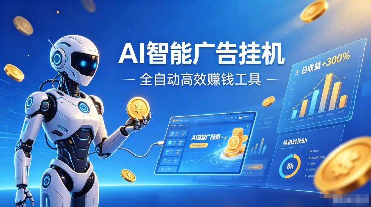 AI智能广告挂G，在家自动賺收益，全程无需人工操作、不用直播、不用拉人【揭秘】-禾谷轻创网
