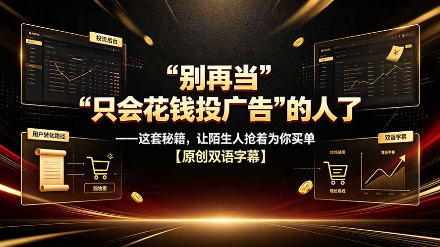 别再当“只会花钱投广告”的人了——这套秘籍，让陌生人抢着为你买单【原创双语字幕】-禾谷轻创网
