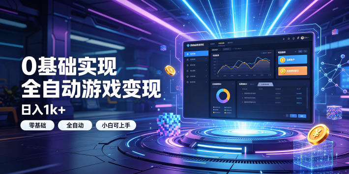 0基础实现全自动游戏变现，日入1k+，小白直接上手搞钱！【揭秘】-禾谷轻创网