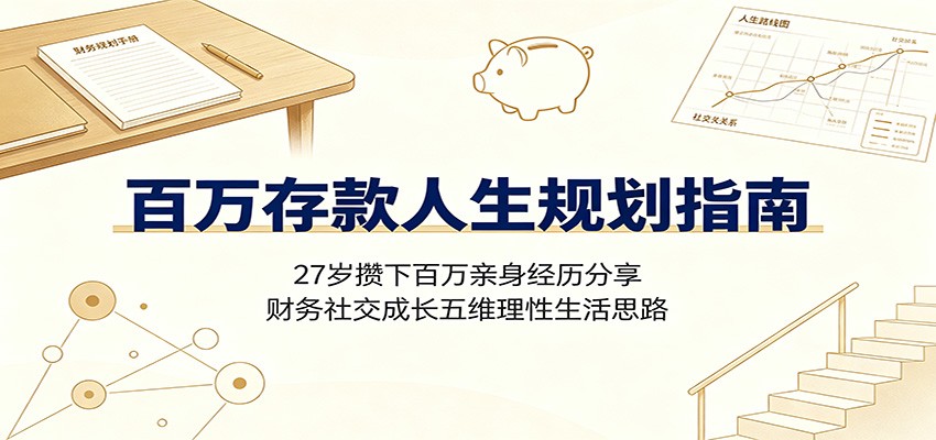 百万存款人生规划指南：27岁攒下百万亲身经历分享，财务社交成长五维理性生活思路-禾谷轻创网