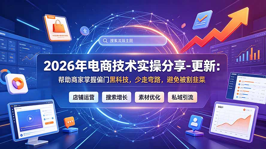 2026年电商技术实操分享-更新7月：帮助商家掌握偏门黑科技，少走弯路，避免被割韭菜-禾谷轻创网