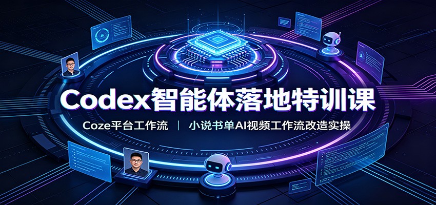 Codex智能体落地特训课：Coze平台工作流，小说书单AI视频工作流改造实操-禾谷轻创网