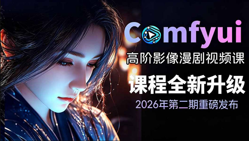 2026新版ComfyUI漫剧动画全流程实战课，0基础入门到进阶全流程动态漫，轻松实现流量变现-禾谷轻创网