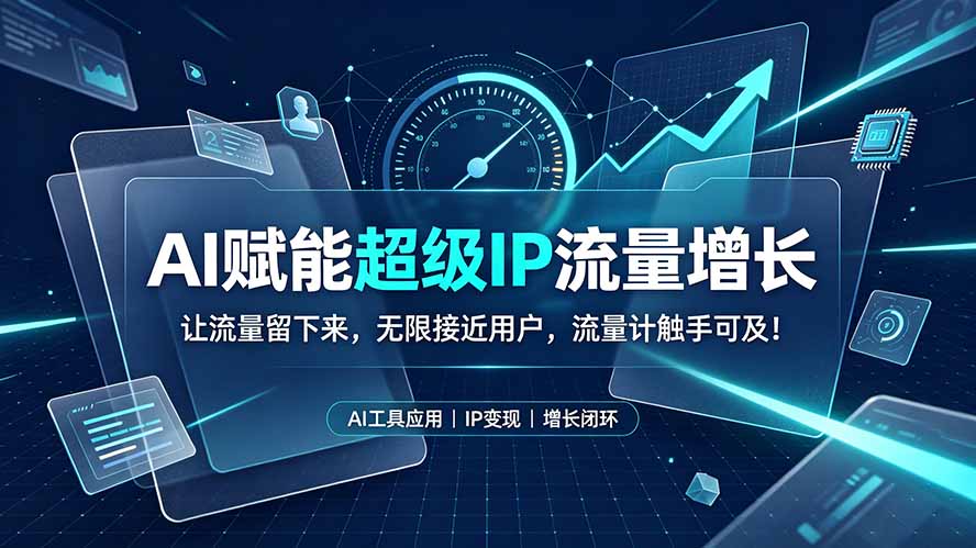 AI赋能超级IP流量增长：让流量留下来，无限接近用户，流量计触手可及！-禾谷轻创网