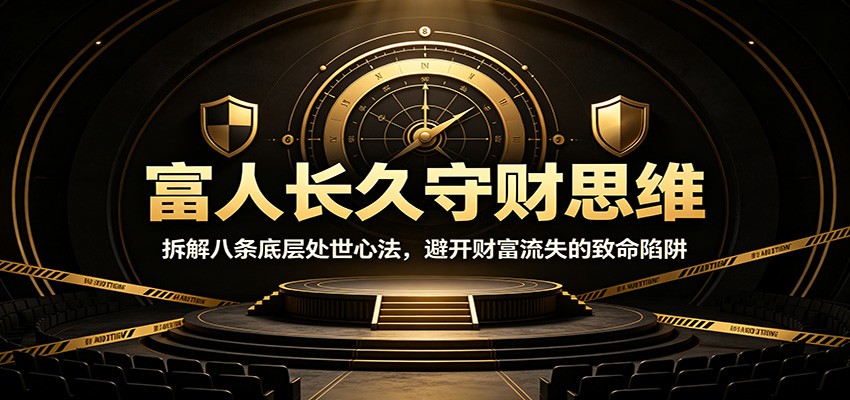 富人长久守财思维：拆解八条底层处世心法，避开财富流失的致命陷阱-禾谷轻创网