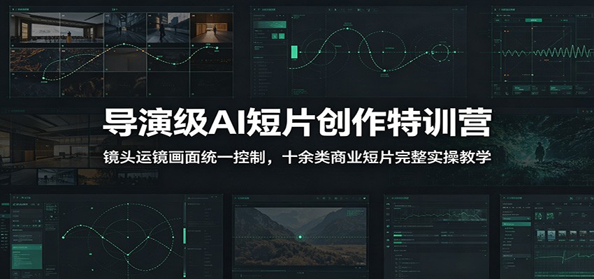 导演级AI短片创作特训营：镜头运镜画面统一控制，十余类商业短片完整实操教学(更新)-禾谷轻创网