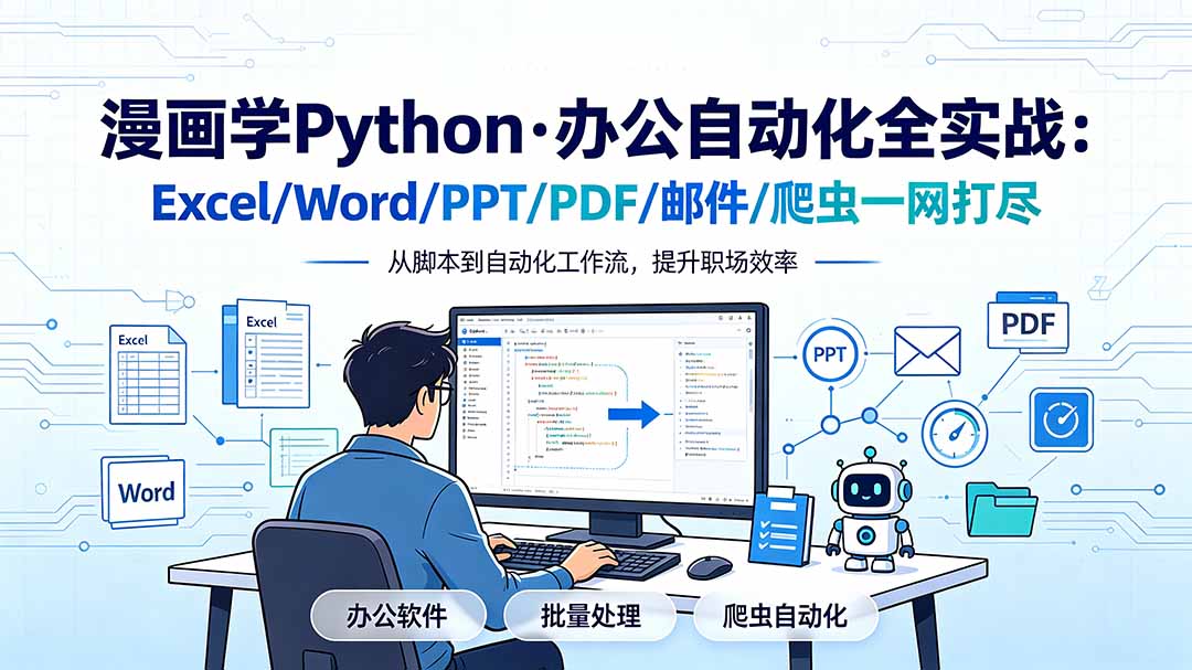漫画学Python·办公自动化全实战：Excel/Word/PPT/PDF/邮件/爬虫一网打尽-禾谷轻创网