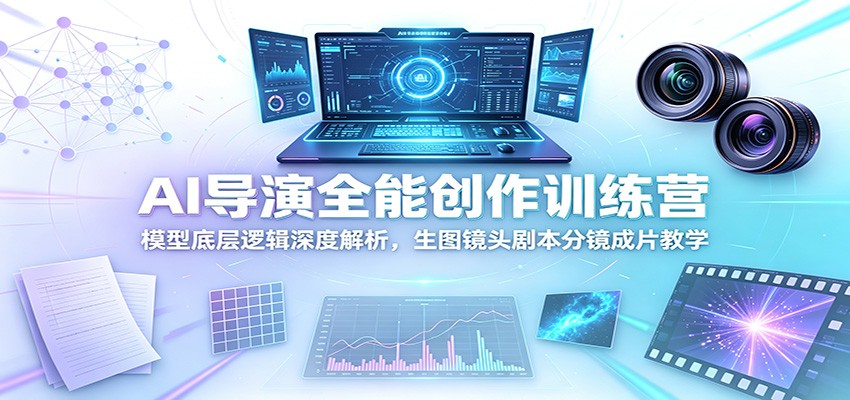 AI导演全能创作训练营：模型底层逻辑深度解析，生图镜头剧本分镜成片教学-禾谷轻创网