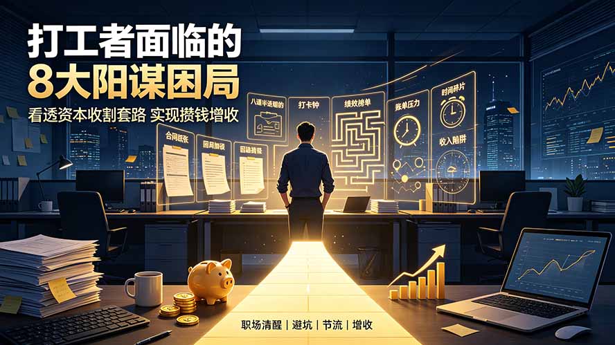 付费文章：打工者面临的8大阳谋困局，看透资本收割套路实现攒钱增收-禾谷轻创网