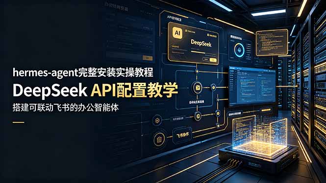 hermes-agent完整安装实操教程，DeepSeek API配置教学，搭建可联动飞书的办公智能体-禾谷轻创网