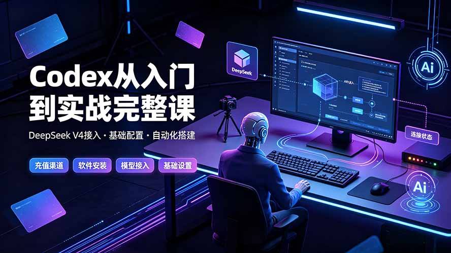 Codex从入门到实战完整课｜充值·安装·接入DeepSeek，记忆·插件·Skill·CLI·MCP全拆解-禾谷轻创网