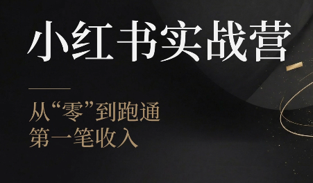 金金老师·小红书实战营-禾谷轻创网