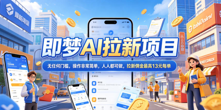 2026年即梦AI拉新项目最新玩法，无任何门槛，操作非常简单，人人都可做，拉新佣金最高13米每单(更新08月07日)-禾谷轻创网