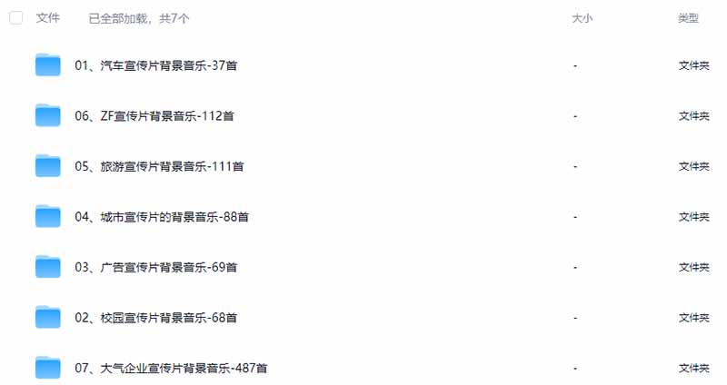 图片[3]-某宝付费购买，常用6G音效合集！970+首宣传片背景音乐，无版权可商用大气素材，分类清晰，高质量内容-禾谷轻创网
