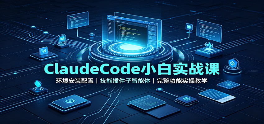 ClaudeCode小白实战课：环境安装配置，技能插件子智能体，完整功能实操教学-禾谷轻创网