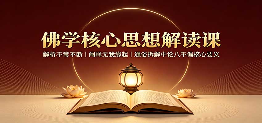 佛学核心思想解读课:解析不常不断,阐释无我缘起,通俗拆解中论八不偈核心要义-禾谷轻创网