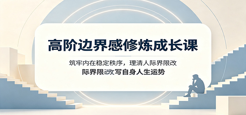 高阶边界感修炼成长课:筑牢内在稳定秩序,理清人际界限改写自身人生运势-禾谷轻创网