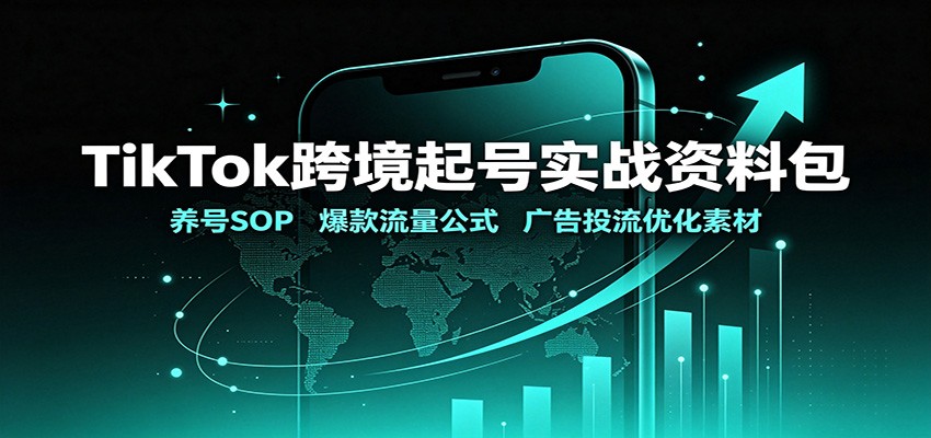 TikTok跨境起号实战资料包：养号SOP，爆款流量公式，广告投流优化素材-禾谷轻创网