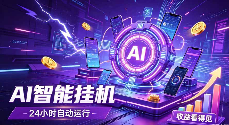 AI智能广告挂机，躺赚新模式 设备托管运行，解放双手持续变现-禾谷轻创网