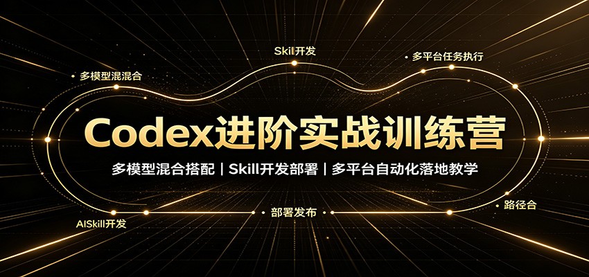 Codex进阶实战训练营：多模型混合搭配，Skill开发部署，多平台自动化落地教学-禾谷轻创网