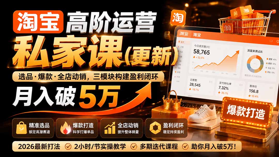 淘宝高阶运营私家课(更新26年-禾谷轻创网