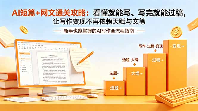 AI短篇+网文通关攻略-更新：看懂就能写、写完就能过稿，让写作变现不再依赖天赋与文笔-禾谷轻创网