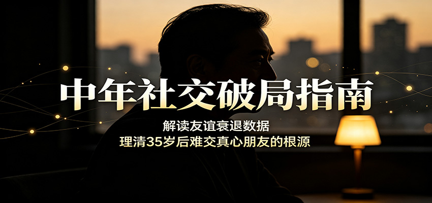 中年社交破局指南:解读友谊衰退数据,理清35岁后难交真心朋友的根源-禾谷轻创网