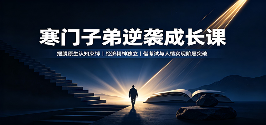 寒门子弟逆袭成长课:摆脱原生认知束缚,经济精神独立,借考试与人情实现阶层突破-禾谷轻创网