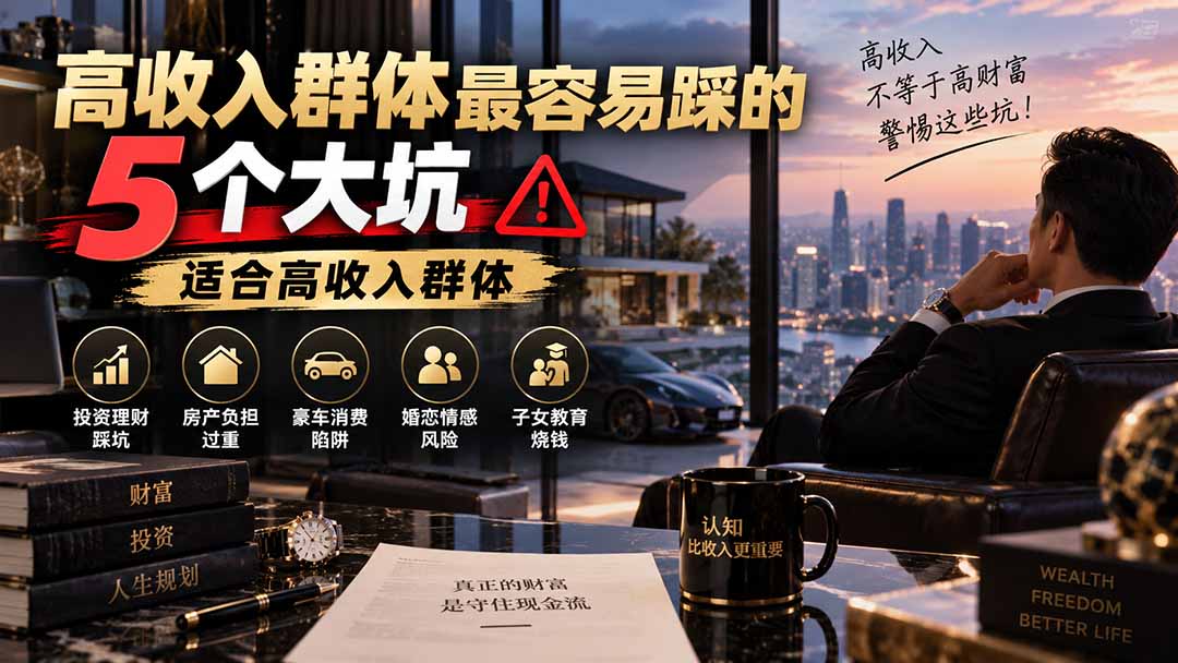 付费文章：高收入群体最容易踩的5个大坑，适合高收入群体-禾谷轻创网