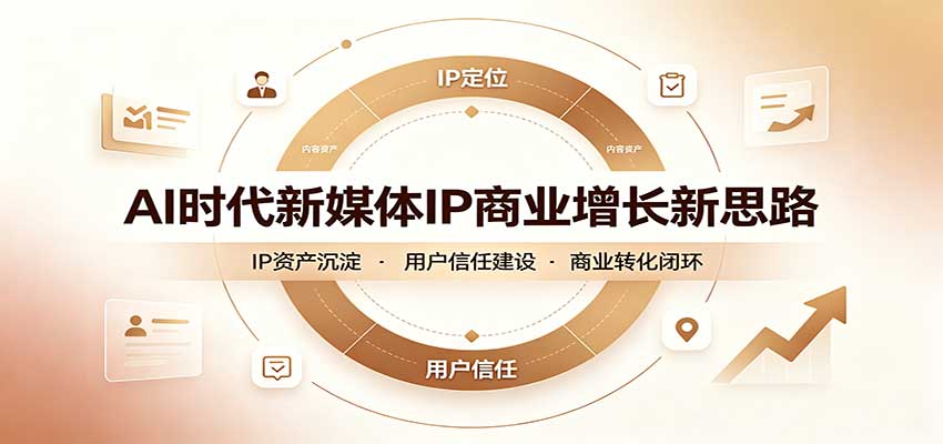 AI时代新媒体IP商业增长新思路：摒弃复杂运营套路，用极简思维打通获客路径-禾谷轻创网