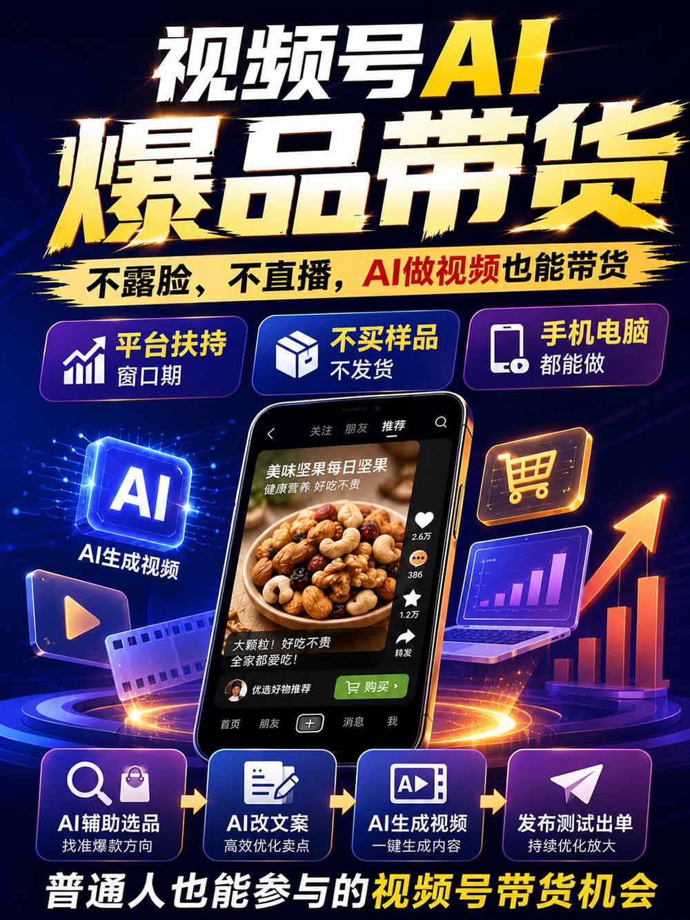 图片[2]-2026视频号AI爆品带货训练营-9月开课｜不露脸不直播，AI做视频发视频号，有人下单，你赚佣金，轻松单日佣金1000+-禾谷轻创网