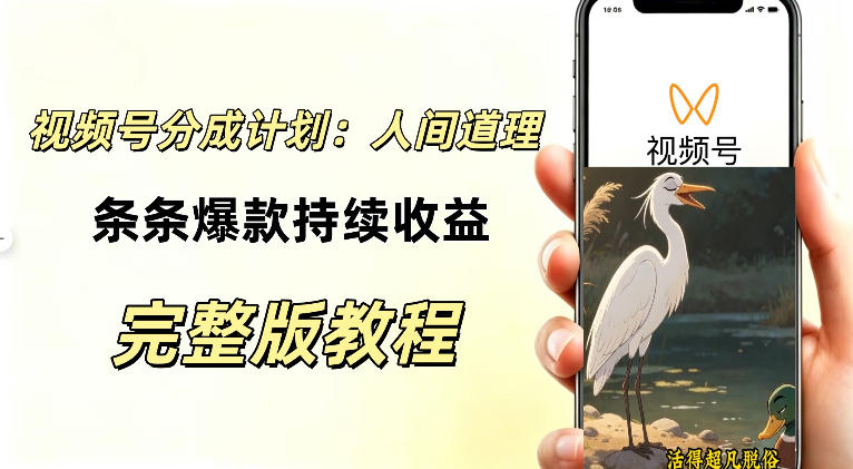 视频号新玩法之AI动漫画风励志视频，不用会画画、不用拍摄，持续化收益，详细拆解-禾谷轻创网