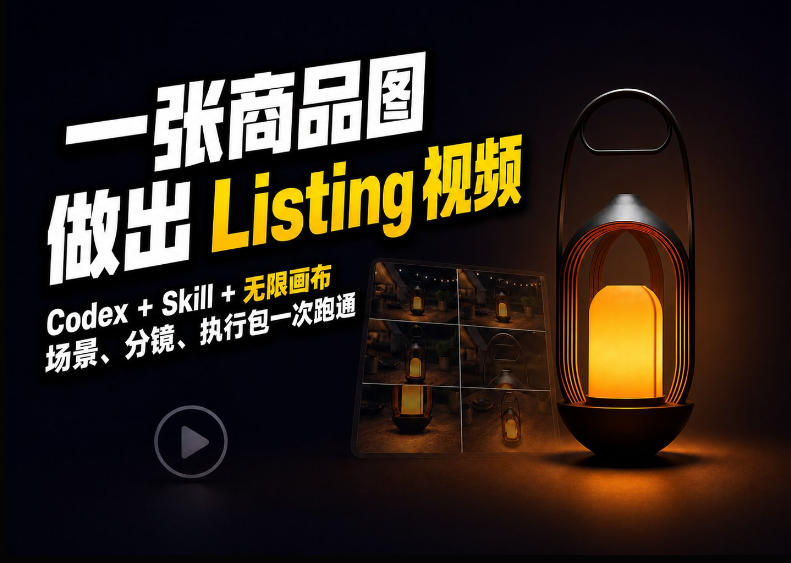 Codex+无限画布，把一张商品图变成可执行的Amazon Listing视频-禾谷轻创网